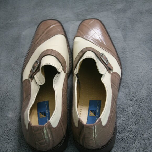 Georgio Brutini Men's Vintage Loafer Shoes, Size 13, Tan/Cream - Picture 2 of 4
